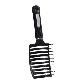 헤어빗 젖은머리 엉킨머리 미용실빗 두피마사지빗 빗 Wet Hair Detangling Comb Salon Hair Brush Scalp Massage Comb [Black]