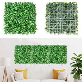 Coarbor 19 Packs 20" x 20" Artificial Ivy Panel Faux Ivy Fence Privacy Topiary Hedge Plant Fence Grass Wall Panels Backdrop for Balcony Patio Outdoor Indoor