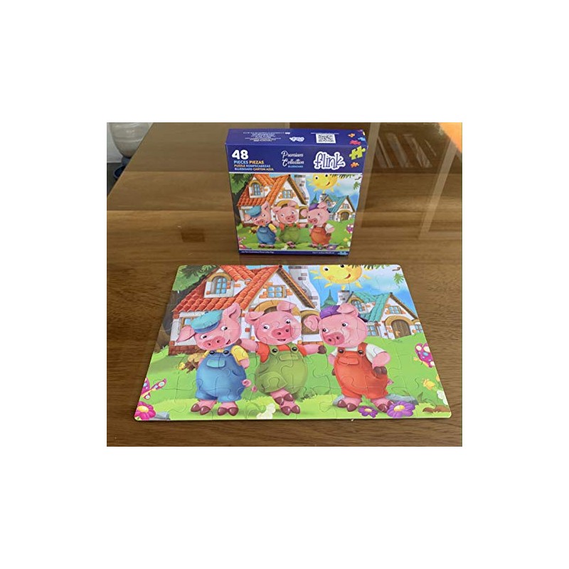 FLINK Rompecabezas Infantil Los Tres Cochinitos 48 Piezas