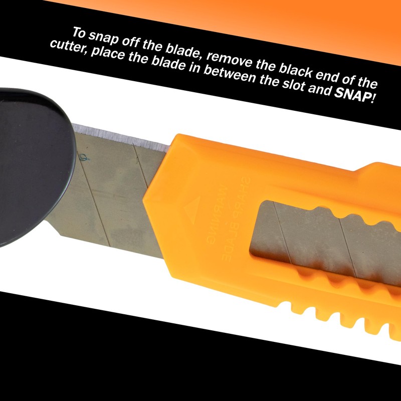 5x Bulk Utility Knife Box Cutters Snap Off Blade Neon
