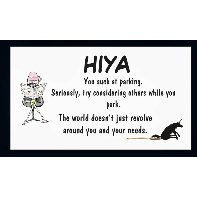 40 rude insulting parking cards Show people how you feel