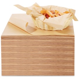 500 Pack Grease Resistant Deli Paper Sheets Grease Proof Liners 12 x 12 Inch Paper Food Trays Sandwich Wrapping Paper Disposable Serving Trays for BBQ, Picnic, Party, Restaurant (Brown)