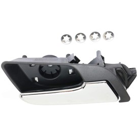 For Chevy Malibu 2013 2014 2015 2016 Interior Door Handle Front OR Rear Passenger Side Textured Black Bezel with Chrome Lever | Trim:All Submodels