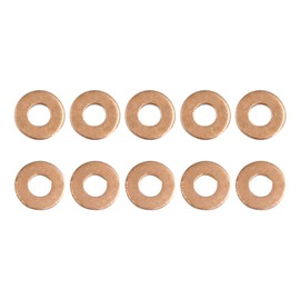 DTGN 4 mm x 9 mm x 1 mm (IDxADxT) Flat Copper Sealing Washer - 100 Pack - Good for Industrial Equipment M4 Screws - Copper Flat Ring Seals