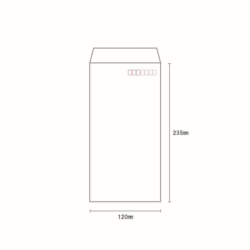 3 Long Envelopes, Pastel White, Non-See-Through, 100 Sheets, Postal Frame