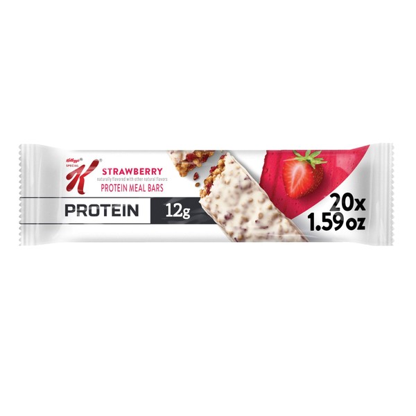 Kellogg's Special K Protein Bars, Meal Replacement, Protein Snacks, Strawberry (20 Bars)