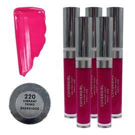 COVERGIRL 5 Pack Covergirl Melting Pout Vinyl Vow Liquid Lipstick 220 Vibrant Thing Pink