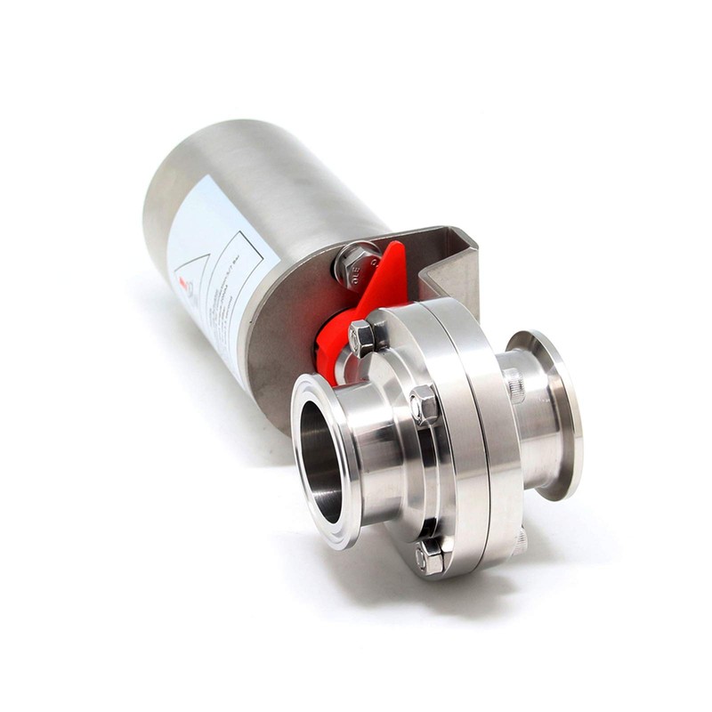 QiiMii 2" Sanitary SS304 Tri Clamp Pneumatic Actuator Butterfly Valve