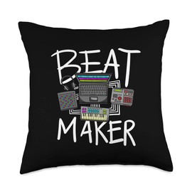 Beat Maker Music Producer Apparel Beat Maker Music Producer Throw Pillow, 18x18, Multicolor