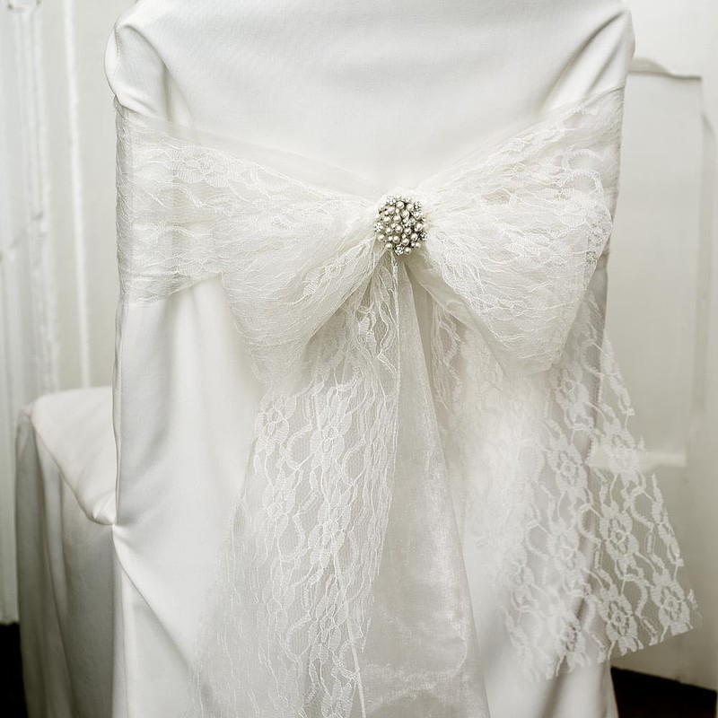 Italian Options Lace Fabric, 15cm x Metres, White