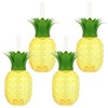 Toddmomy 4pcs Pineapple Cups with Lids and Straws, Pineapple Cups