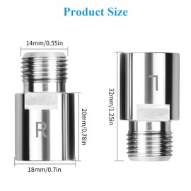 Vesaneae 1 Pair Chrome-Molybdenum Steel Bicycle Pedal Extender,20 mm Bicycle Foot Pedal Spacer with L and R markings,Adapter for foot pedal extensions,for Mountain,Folding,Racing Bikes