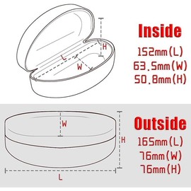 Aatacas 2 PCS A Pack, Leather Large Hard Shell Sunglasses Case, Protective Case For Most Sunglasses and Eyeglasses