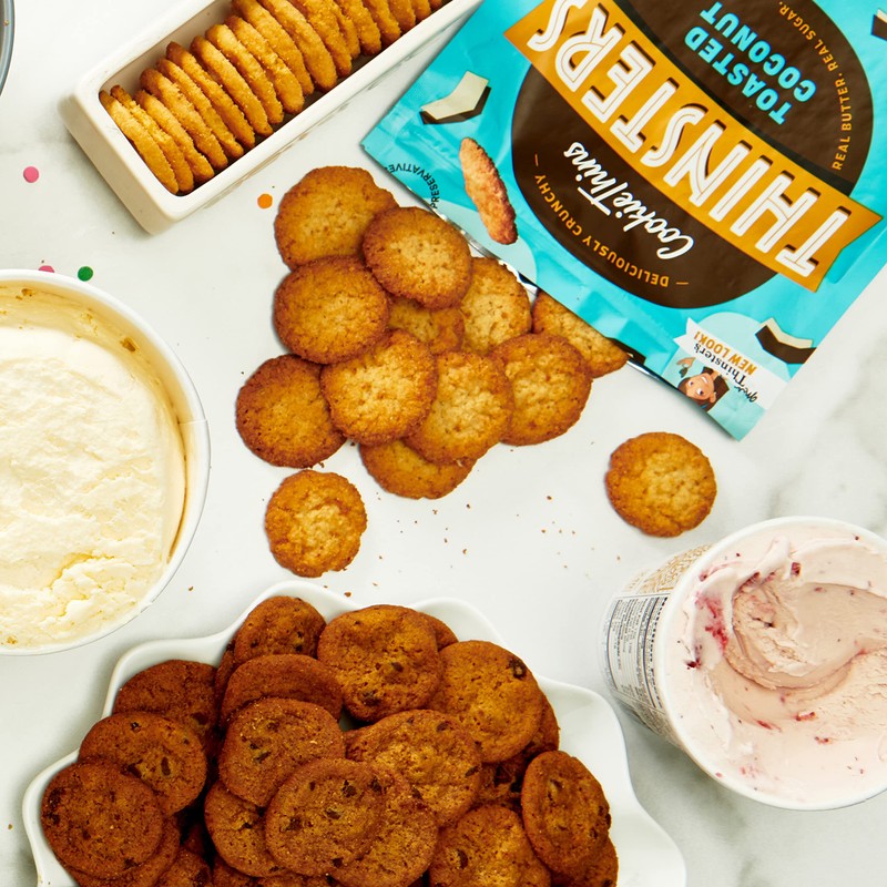 Thinsters Cookie Thins Cookies, Toasted Coconut, 16oz (Pack Of 2),