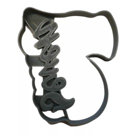 AJT NUMBER 7 WITH WORD ON SIDE DETAILED COOKIE CUTTER MADE IN USA PR5047