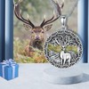 ROMANTICWORK Tree Of Life Deer Jewelry Necklace S925 Kettle Knot