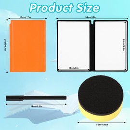 Fuyoooo 12 Packs A5 Dry Erase Board Portable Double Sided Folding Whiteboards with Pen, Small Dry Erase Board for Study, Meeting, Doodling, Planning, Home, Office, School Classroom