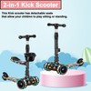 CLrkualn 2-in-1 Kick Scooter for Kids Ages 3-8, Adjustable Height