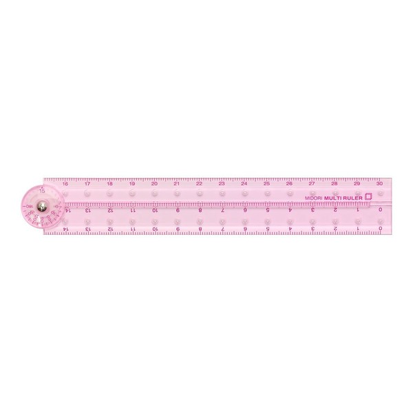 ミドリ CL マルチ定規<30cm> ピンク 42238006
