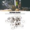 10Pcs XLR Male Socket 4 Pin Metal Panel Mount Male