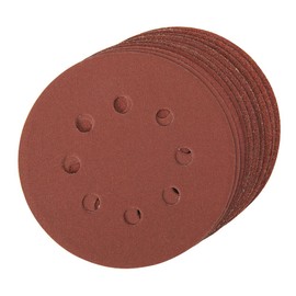 Silverline 479349 Hook and Loop Discs Punched 125 mm 10pce 125 mm 4 x 60, 2 x 80, 120, 240G