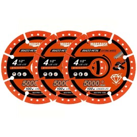 Takelablaze 4-1/2" Diamond Cutting Wheel Metal Cut Off Disc Indestructible Cut Off Discs with 7/8" Arbor for Angle Grinders, 3Pack