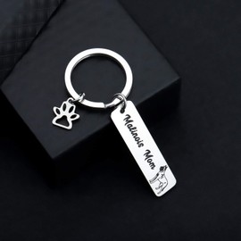 LQRI Belgian Malinois Dog Gifts Malinois Dog Mom Dog Dad Keychain Set Belgian Malinois Gift for Pet Lover (Malinais Mom)