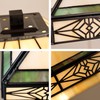 Radiance Goods Mission-Style 3-Light Blackish Bronze Finish Double Lit Table