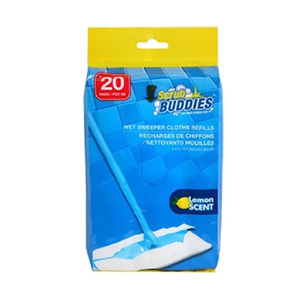 Scrub Buddies Wet Sweeper Cloth Refills - One Pack of 20 Refills