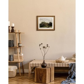 VIYYIEA Gold Framed Wall Art Canvas Print Home Decor Fruit trees Vintage Oil Painting Prints Modern Blossom Apple Tree Pictures Botanical Landscape Farmhouse Wall Decor for Bedroom Bathroom 13x16in