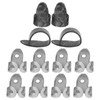 12Pcs Finger Picks Metal Celluloid Index Thumb Cots Guitar Playing