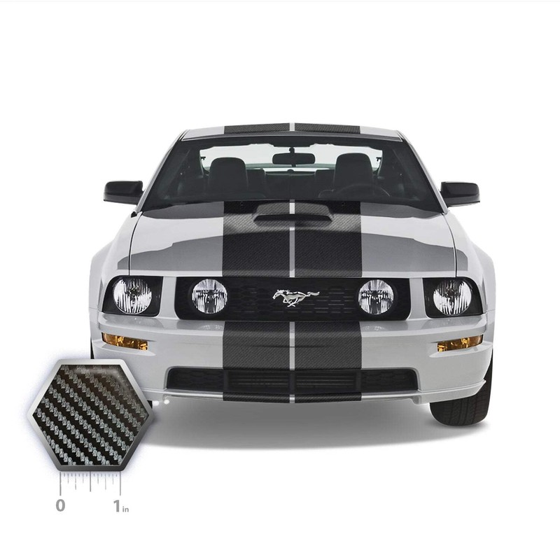Dual 12" Racing Stripes Air Release Self Healing Vinyl fits