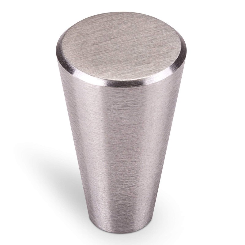 Leonard Furniture Knobs Diameter 16 mm Brushed Stainless Steel Pack