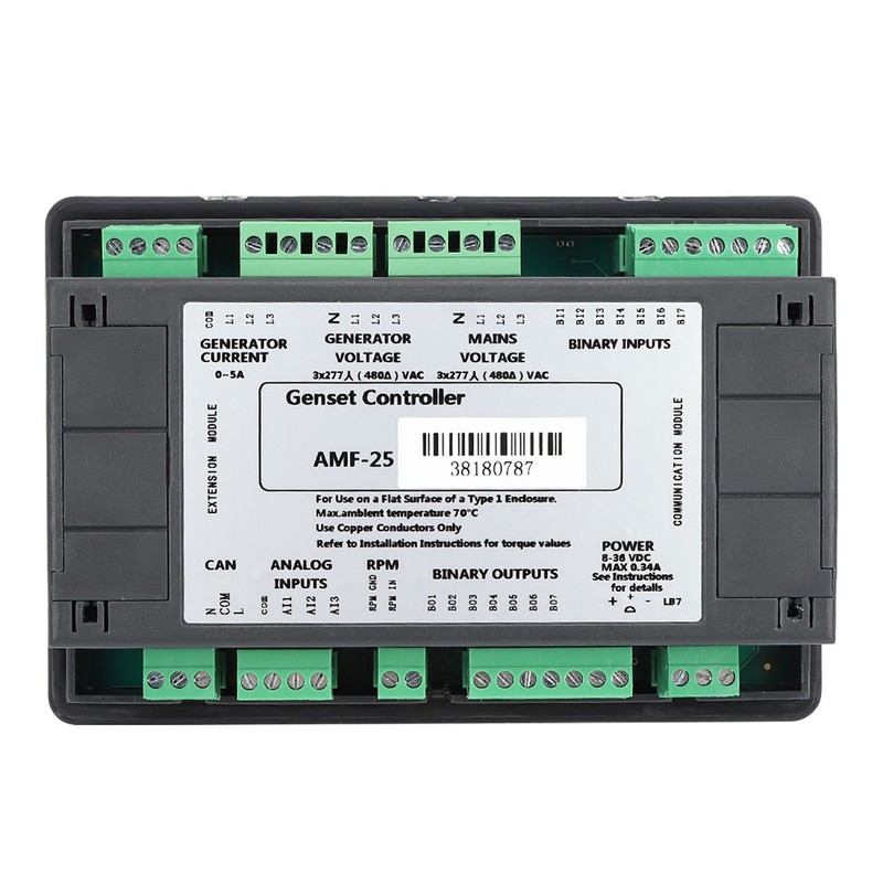 AMF-25 Genset Controller Self-Start Control Screen for Diesel Generator DC