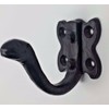 Pack of 2 Tudor Coat Hooks Black Wrought Iron Hammered