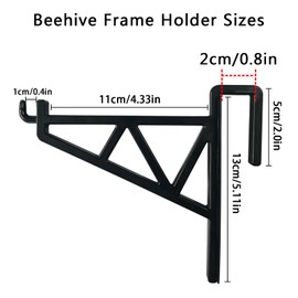 Beekeeping Beehive Frame Stand, 6 Pack Beekeeping Frame Holder Tool Frame Perch, Beekeeping Frame Support Bracket Rack Beekeeping Perch Stand Support Beekeeping Equipment of Hives, Black