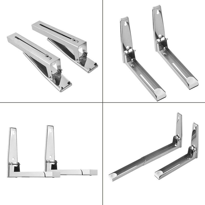 Microwave Oven Shelf, 2Pcs Kitchen Stainless Steel Microwave Oven Bracket