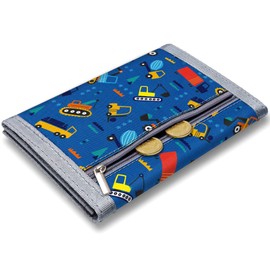 Kids Wallets for Boys & Girls Ages 4-18, Toddler Trifold Truck Wallet With 9 Card Holders, Novelty Wallet for Children's Birthday Gifts