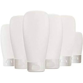 Wabmipe 150ml/5oz Clear Plastic Cosmetic Squeeze Bottles with Flip Caps, Set of 6, Portable Containers for Travel