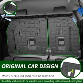 xipoqix 7&8 Seats Cargo Mat Compatible with 2021-2025 Sienna Trunk Liner Cargo Liner Backrest Mat Replacement for 2021-2025 Toyota Sienna Accessories (Trunk Mat+Backrest Mat)