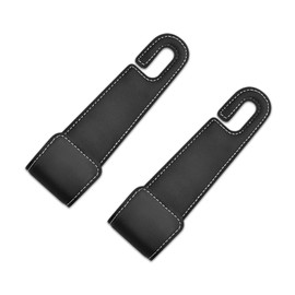 HQRNYP 2PCS Car Seat Headrest Hook, Purse Hook for Car, Microfiber Leather Auto Seat Holder, Auto Multifunctional Adjustable Headrest Storage Hanger for Hanging Clothes Purse and Bags (Black)