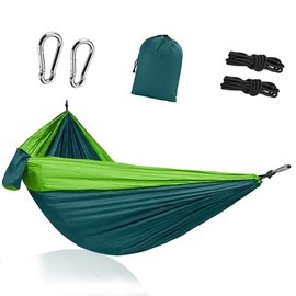 Outdoor Camping Hammock with Portable Carrying Bag and 2 Hanging Straps | 210T Nylon Parachute Hammocks for Camping | Lightweight and Portable Hammock