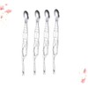GRIRIW 4pcs Stainless Steel Crab Fork Spoon Set Seafood Tools