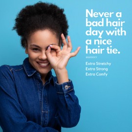 Qooocy 12-Pack 4x Extra Long Hair Ties - Ideal for Dreadlocks, Curly, Extra Thick Hair - Durable, Oversized, and Gentle Ponytail Holders, Beige