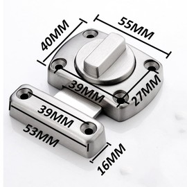 2 x Door Locks Door Bolts for Internal Doors Door Latches for Bathroom Bedroom Cupboard Cabinet Window Barns Garage Pet Gate Loft Hatch Garden Office Kitchen Front Door Bolt Applicable to All Doors