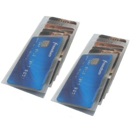 Marshal Set of 2 - Plastic Replacement Insert For Checkbook Wallets,Ultra Slim, Card...