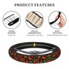 Chili-Peppers Steering Wheel Covers,Anti Slip Sweat Absorption Elasticity Car Accessories