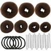 Donut Bread Maker Hair Bun Maker 7 Pieces Brown Ring