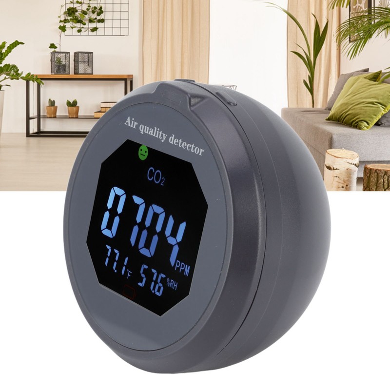 Air Quality Monitor Meter CO2 Temperature Humidity Detector Sound Light