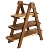 Elama Acacia Wood 3 Tiered Rectangular Ladder Tray Serving Set,